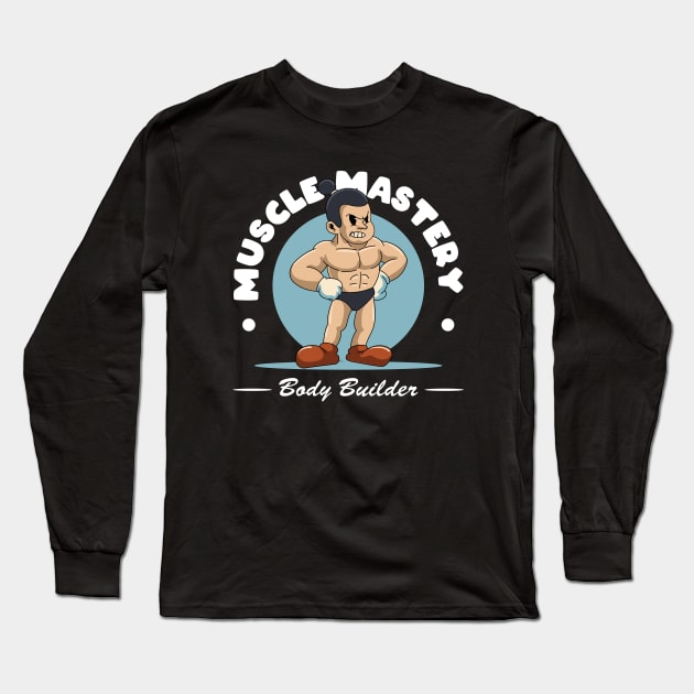 Muscle Mastery Mascot Long Sleeve T-Shirt by milatees